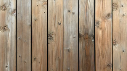 Fototapeta premium Close-up View of Weathered Wooden Planks with Knots and Grain, Abstract Natural Texture Background