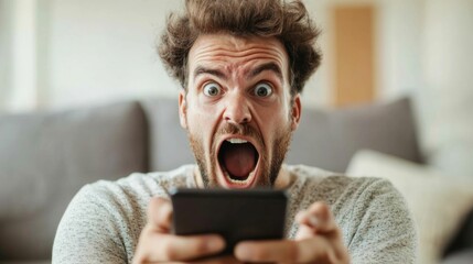 Man Tosses His Phone Onto a Couch in to Resist the Urge to Break the Device Due to a Tech Related Problem or Challenge