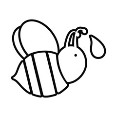 honey bee logo. bee and honey icon. simple design style. suitable for brands, businesses, companies. flat design template