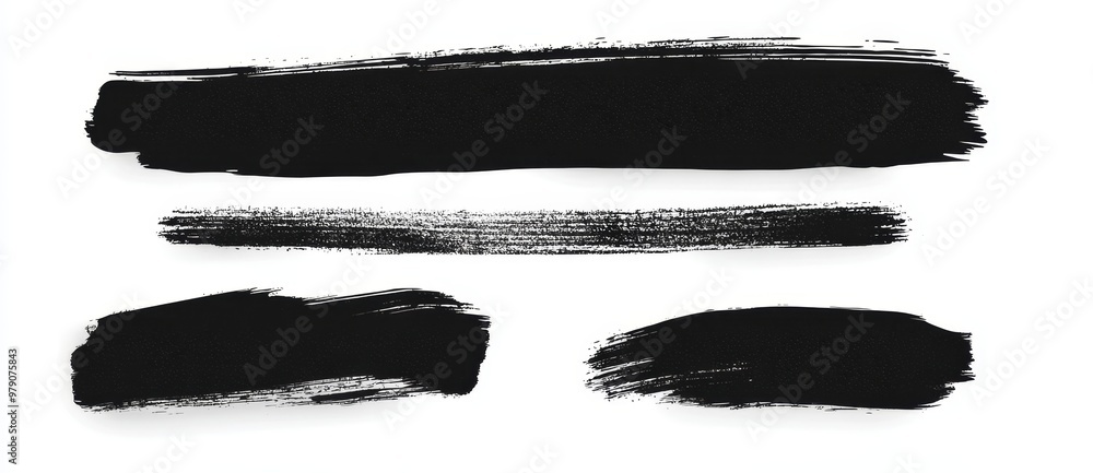 Poster below are a set of lower third stroke lines created using black paint roll. these can be used to cre