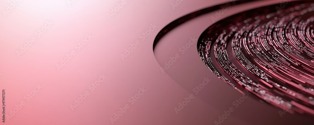 Poster abstract design featuring swirling patterns in a gradient of pink hues, perfect for backgrounds or a