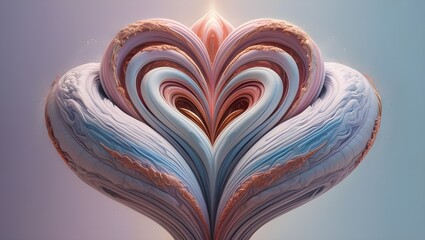 A vibrant computer-generated image of a colorful flower with intricate petals and a soft background.