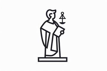 Witness: a simple outline of a witness symbolizing testimony