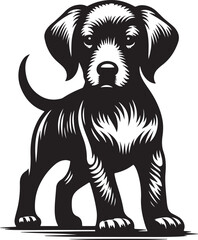 dog vector silhouette