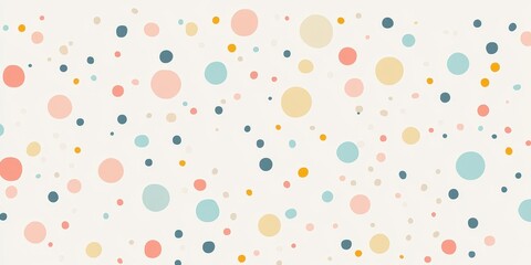 A playful pattern of colorful circles on a light background, ideal for design projects.