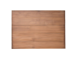 Naklejka premium Rich brown wood plank. Isolated on transparent background
