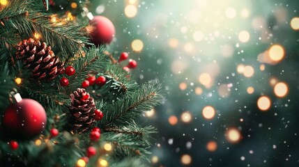 Obraz premium Christmas and New Year holidays background .generative ai