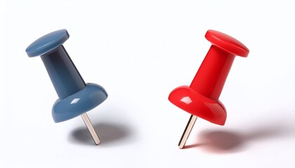 push pin on a white background