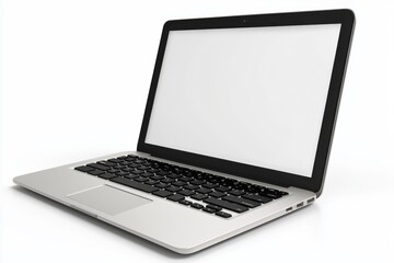 Fototapeta premium Laptop Mockup on Isolated white background created with Generative AI