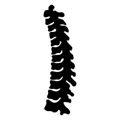 Spine bone Silhouette icon