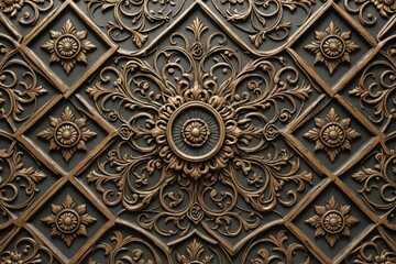 Obraz premium 3d royal digital grunge decorative pattern background design use wall tile or wall paper