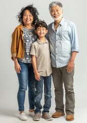 Fototapeta premium Mixed race family people person happy.