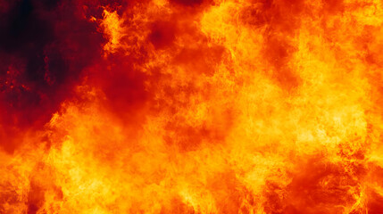 Obraz premium Fiery Abstract Background with Swirling Orange and Yellow Flames, an Ethereal and Dynamic Texture for Design