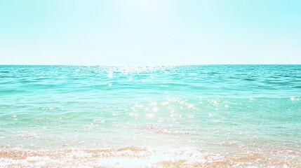 Blue Ocean Water Beach Sand Summer Seascape Background