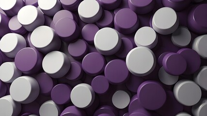 Modern purple violet and white abstract 3d circle background. modern abstract purple gaming background. Generative AI