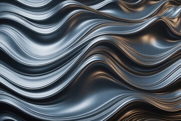 abstract waves with a metallic sheen