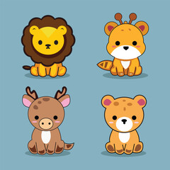 cute animal vector images for design needs