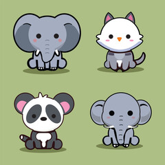 cute animal vector illustration