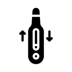 thermometer glyph icon