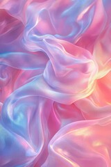Obraz premium Captivating Silk Textures in Pastel Hues: An Ethereal Fabric Scenery