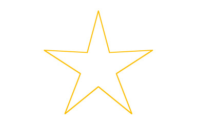 outline art of Star isolated on white background