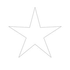 outline art of Star isolated on white background