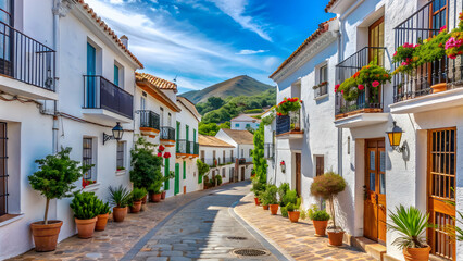 Explore the picturesque streets and white-washed buildings of Mijas, a charming village in Costa del Sol , Mijas