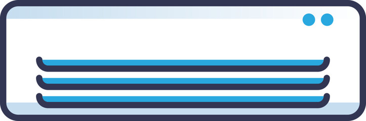 Obraz premium Illustration of an indoor air conditioning unit with vents and control buttons, symbolizing cooling and climate control.