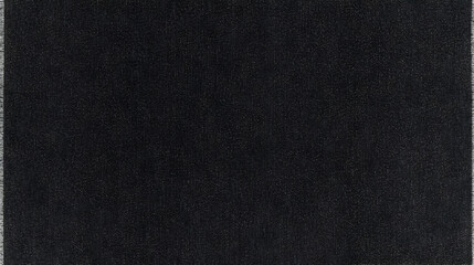 Black Fabric Texture with Subtle White Stitching, Ideal for Design Backgrounds or Patterns