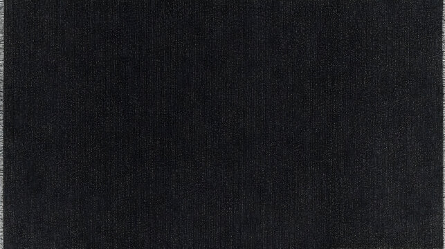 Black Fabric Texture with Subtle White Stitching, Ideal for Design Backgrounds or Patterns