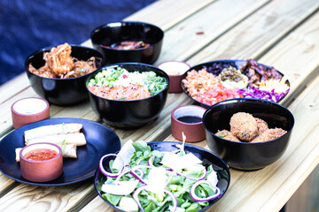 Colorful delicious healthy food
