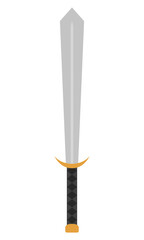 Sword flat icon isolated on white background.