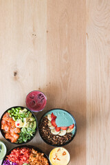 Colorful delicious healthy food