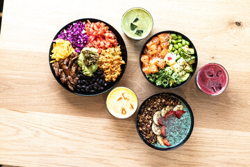 Colorful delicious healthy food