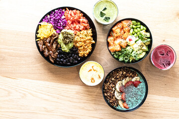 Colorful delicious healthy food