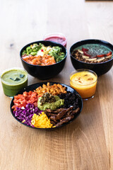 Colorful delicious healthy food