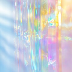 Shimmering iridescent glass
