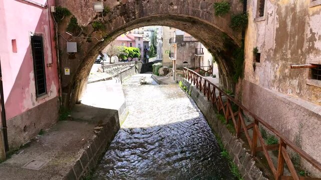 Il fiume Tenza che attraversa la cittadina di "Campagna" in provincia di Salerno.
Vista aerea dell'antico Borgo di Campagna, citta del sud Italia.