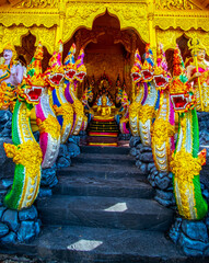 Naga Serpent Statues Celebrating Buddhist Traditions