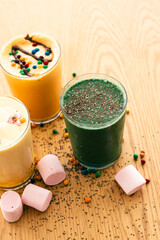 Delicious Colorful Milkshakes