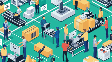 Factory staff equipment professional conference exhibition industry 4.0