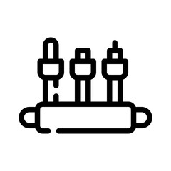 cable clips line icon