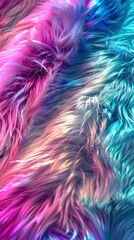 Soft pink and blue fur
