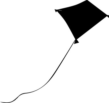 recommend clip art: flying kite silhouette illustration