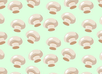seamless pattern with mushroom vegetable