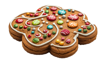 Christmas cookie isolated, transparent background