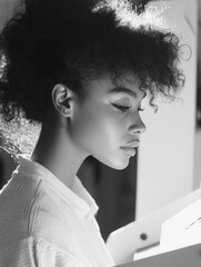 Contemplative Woman in Focus
