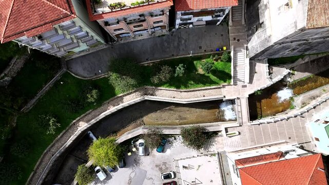 Il fiume Tenza che attraversa la cittadina di "Campagna" in provincia di Salerno.
Vista aerea dell'antico Borgo di Campagna, citta del sud Italia.