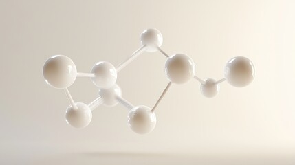 White molecule model