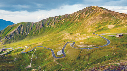 Grossglockner, Carinthia, Austria - September 1, 2024: Grossglockner Alpine Road seen from Seidlwinkel